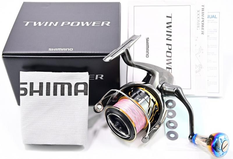 【シマノ】 20ツインパワー 4000XG リブレ EP30カスタムハンドルノブ装着 SHIMANO TWIN POWER
