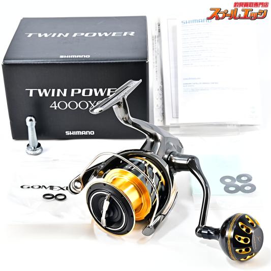 【シマノ】 20ツインパワー 4000XG ゴメクサスハンドルノブ装着 リールスタンド付 SHIMANO TWIN POWER