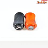 【ウォーターランド】 カーボンハンドルノブ&高級ウッドハンドルノブ 平型 シマノAタイプ Waterland Carbon Handle Knob