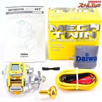 【ダイワ】 シーボーグ 300MT メガツイン 使用距離9.7km 使用22時間 アイズファクトリーアルミラウンドノブ装着 DAIWA SEABORG MEGATWIN