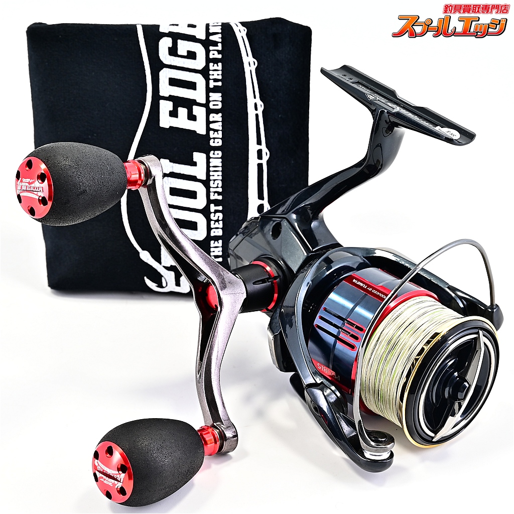 【シマノ】 19ヴァンキッシュ 2500SHG 夢屋2500PE0815セフィアカラースプール & 21セフィアXR90mmハンドル & ZPIイナーシャEVAバレルシェイプノブレッド2個 & モアバイツアルミハンドルキャップレッド装着 SHIMANO VANQUISH