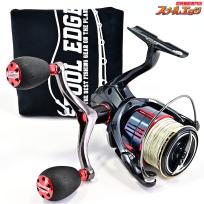 【シマノ】 19ヴァンキッシュ 2500SHG 夢屋2500PE0815セフィアカラースプール & 21セフィアXR90mmハンドル & ZPIイナーシャEVAバレルシェイプノブレッド2個 & モアバイツアルミハンドルキャップレッド装着 SHIMANO VANQUISH