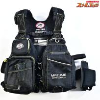【マズメ】 MZX タイドマニア ライフジャケット MZXLJ-089 ブラックxライム  フローティングベスト ゲームベスト MAZUME K_100