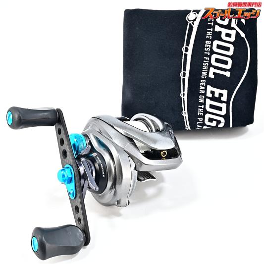 【シマノ】 15メタニウム DC 前期モデル KTF85mmストレートカーボンハンドル&ハンドルノブ&KTFメカニカルブレーキキャップ ブルー装着 SHIMANO Metanium