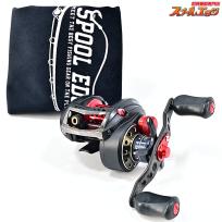 【アブガルシア】 アンバサダー レボ MGX-L ギア比7.1:1 KTF90mmオフセットカーボンハンドル/メカニカルキャップ&アブワークスシャロースプール装着 Abu Garcia Revo