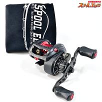 【アブガルシア】 アンバサダー レボ MGX-L ギア比7.1:1 KTF90mmオフセットカーボンハンドル&アブワークスシャロースプール装着 Abu Garcia Revo