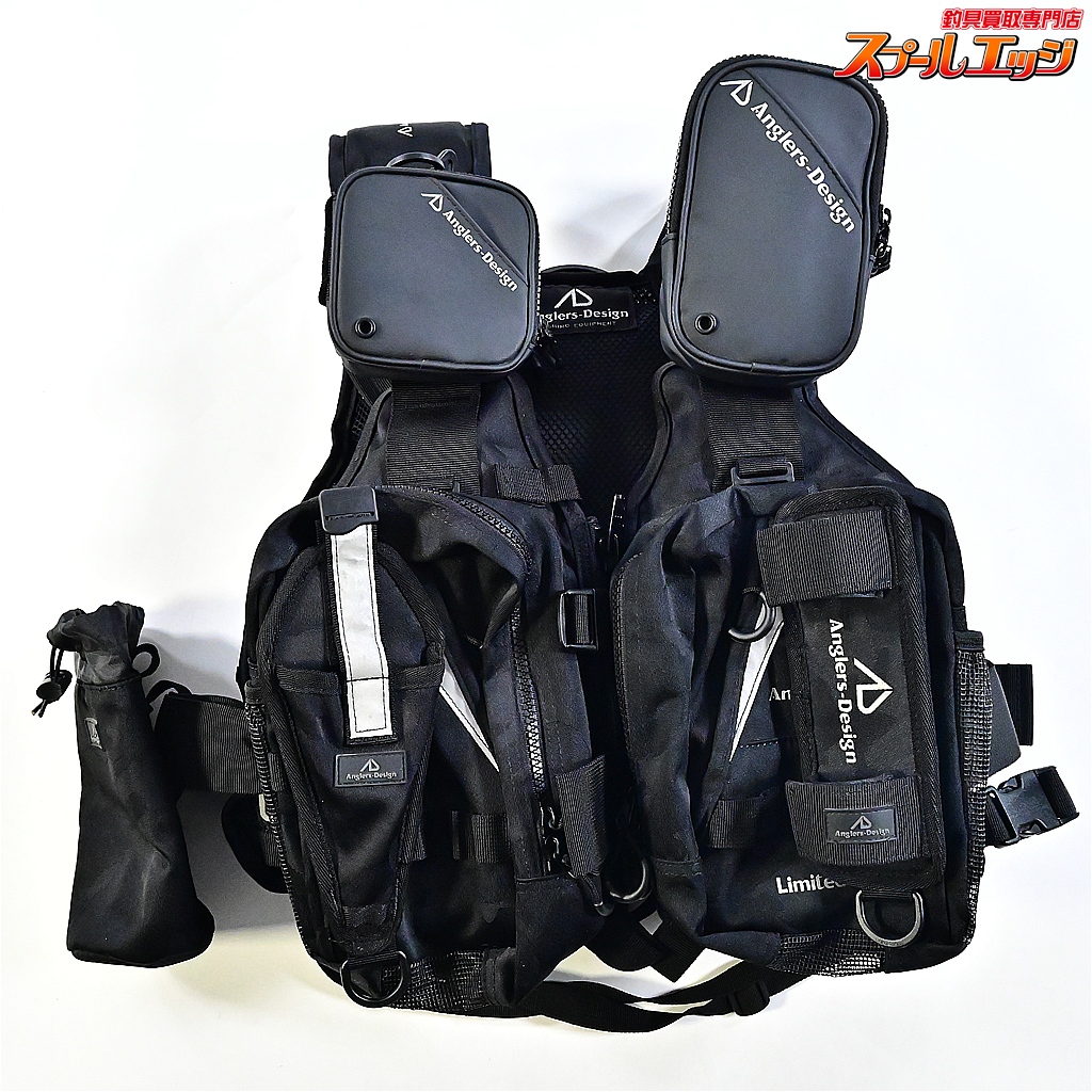 【アングラーズデザイン】 エクストリーム3 III ブラックリミテッド ブラックカモフラージュ アングラーズデザイン リーダーポーチ&システムアップバッグ装着 Anglers-Design EXTREAME K_060