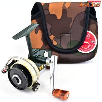 【アブ】 カーディナル 33 FN.760301 IOSラインローラーハイパーレッド&カスタムウッドハンドルノブ&ウッドドラグノブ装着 ABU Cardinal