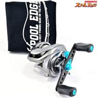 【シマノ】 15メタニウム DC HG 前期モデル KTF85mmストレートカーボンハンドル&ハンドルノブ&KTF IXAメカニカルブレーキキャップ ブルー装着 SHIMANO Metanium