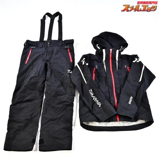 【ダイワ】 ゴアテックス プロダクツ コンビアップレインスーツ DR-1504 ブラック サイズM DAIWA GORE-TEX K_100