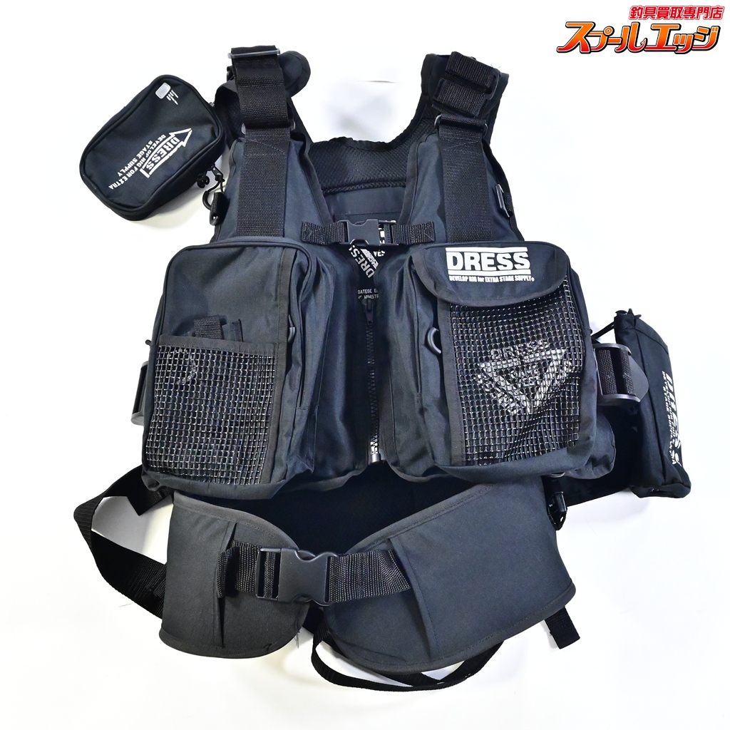 【ドレス】 ゲームベスト エア ブラック サポーター付 フローティングベスト ライフジャケッ DRESS K_100