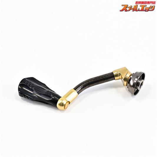 【ダイワxSLPワークス】 40mm カーボンライトハンドル ゴールド ドライブ樹脂アジングノブ装着 DAIWAxSLP-WORKS CARBON LIGHT HANDLE