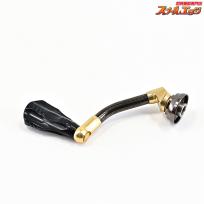 【ダイワxSLPワークス】 40mm カーボンライトハンドル ゴールド ドライブ樹脂アジングノブ装着 DAIWAxSLP-WORKS CARBON LIGHT HANDLE