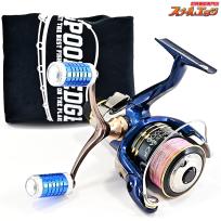 【シマノ】 10アオリスタ CI4 C3000 90mmダブルハンドル&カスタムハンドルノブ&夢屋リールスタンド装着 SHIMANO AORISTA CI4