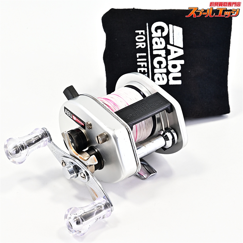 【アブ】 アンバサダー 2000 シルバー アウトフィッターズ70mmパワークランクハンドルクリアー装着 ABU Ambassadeur