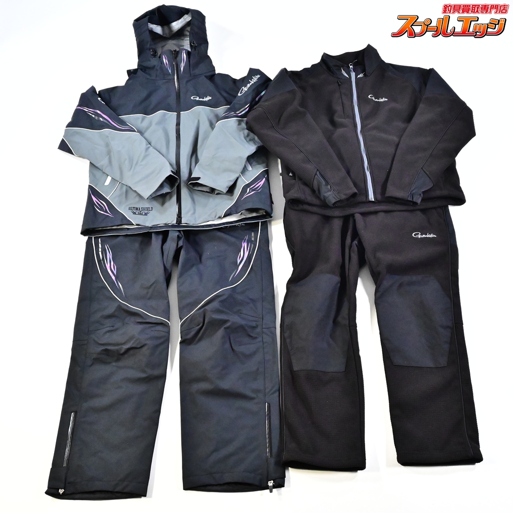 【がまかつ】 25アルテマシールドプロ オールウェザースーツ GM-3798 ブラックxグレー サイズL ミドラー付 Gamakatsu K_100