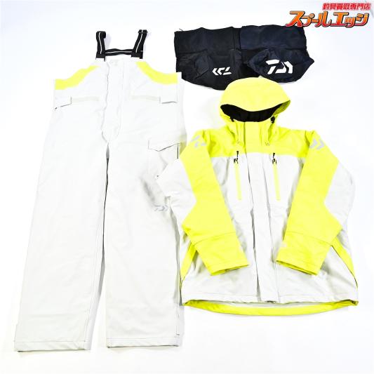 【ダイワ】 PUオーシャンサロペット ウィンタースーツ DW-6006 サルファスプリング サイズL DAIWA K_060
