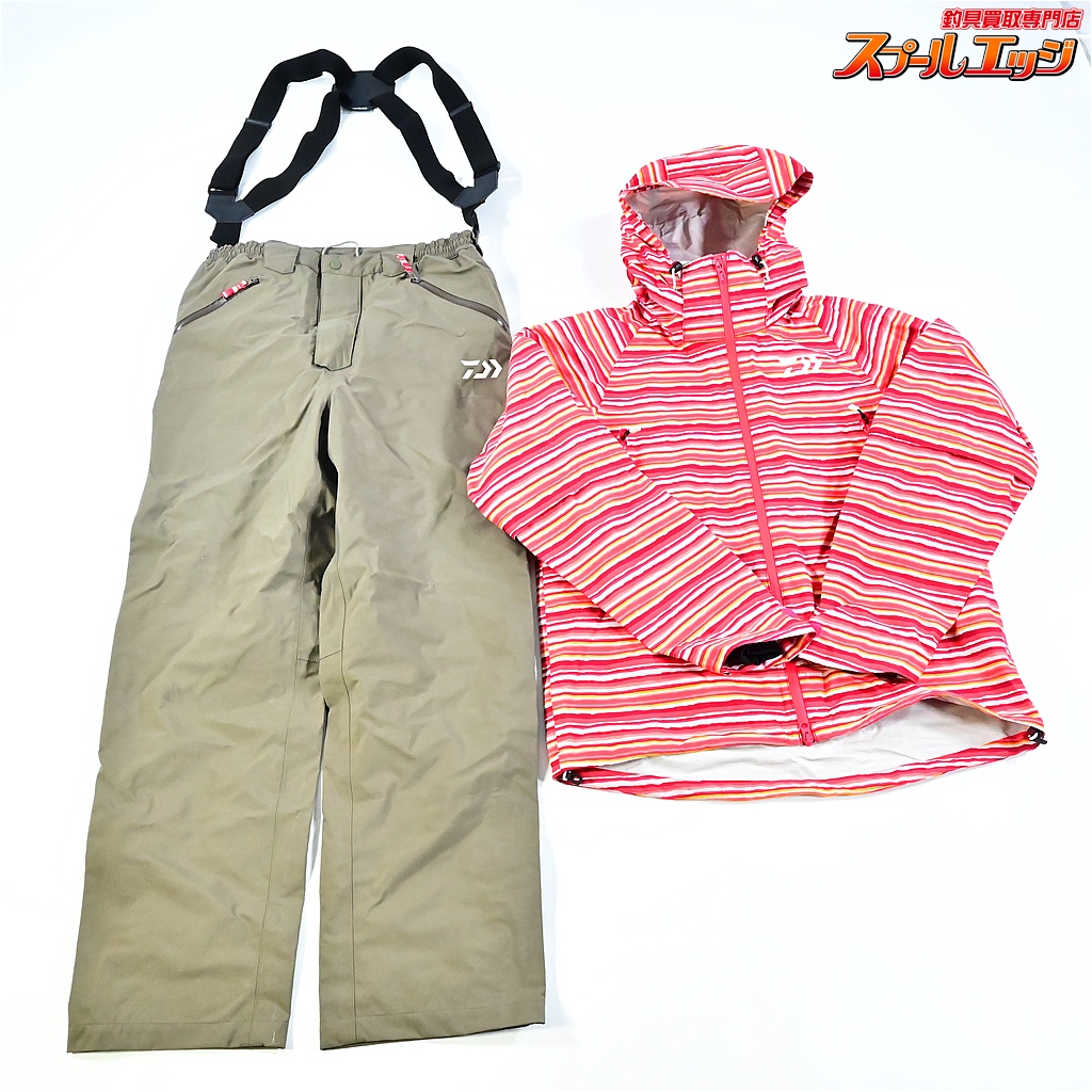 【ダイワ】 レインマックス デタッチャブル レインスーツ DR-3005 ピンクボーダー サイズXL DAIWA K_060