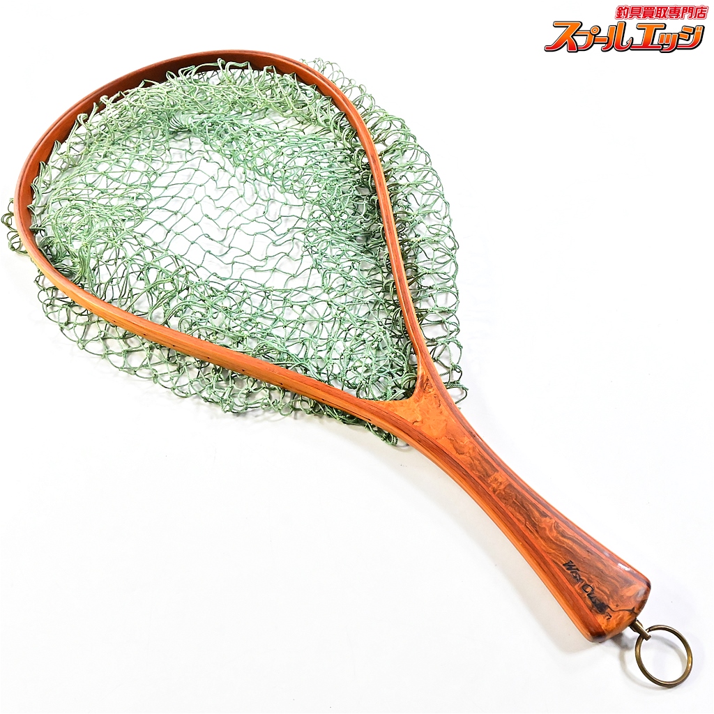 【ワイズカスタム】 ランディングネット ストレート 全長60cm ネット内径40x26cm 渓流 ネイティブ WISE-CUSTOM LANDING NET K_100