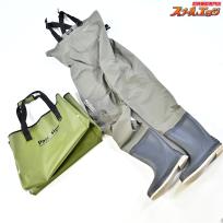 【パズデザイン】 BSチェストハイブーツウェーダー FS PBW-481 サイズL フェルトスパイク ウェーダーバッグ付 Pazdesign REY GUARD K_100