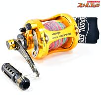 【オクマ】 マカイラ 50W II ゴールド キャプテンAクラフトカスタムパワーハンドル ブラックxゴールド装着 okuma MAKAIRA