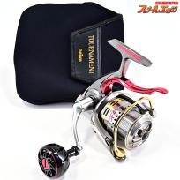 【ダイワ】 07トーナメント ISOZ 競技LB カスタムボディ RCS ISO口太スプール&45mmマシンカットハンドル&アルミラウンドノブL ブラック&GSKダイワ磯LBリール用ハンドルキャップレッド装着 DAIWA TOURNAMENT KYOGI