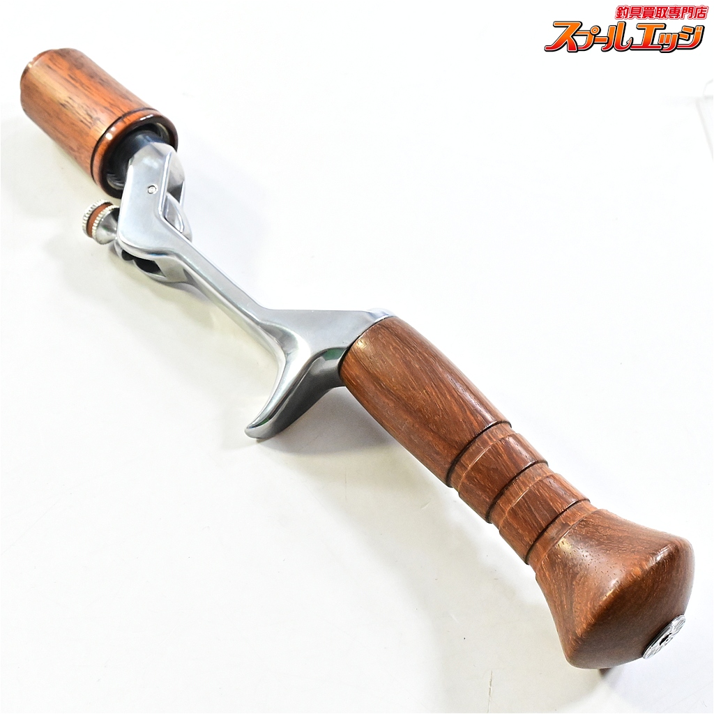 【ブライトリバー】 チャッカーグリップ ポリッシュシルバー イーナンバープロダクツイウッドヘッドキャップウォルナット&ニンナモジュログリップブラックウォルナット&津波ルアーズストッパースクリュー装着 BRIGHTLIVER CHUCKER E-No.products ninna MODULOGRIP K_060