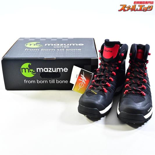 【マズメ】 スパイクシューズ ブラックxレッド LLサイズ 27cm MZWD-528 mazume K_100