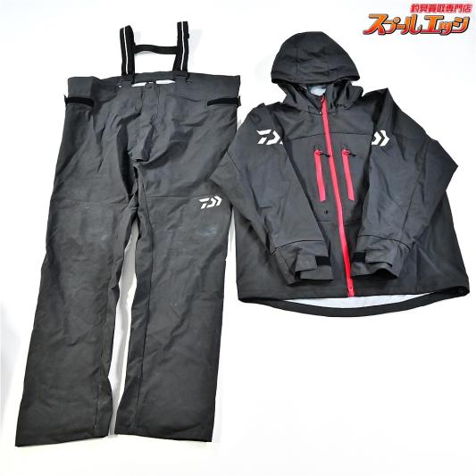 【ダイワ】 PVCオーシャンレインスーツ ブラック XL DR-9024 上下セット DAIWA K_060