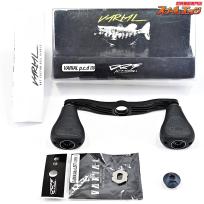 【DRT】 バリアルハンドル 110 ブラック ダイワ/アブ左用センターナットマットネイビー付 DRT p.c.d VARIAL HANDLE