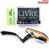 【シマノ】 ステラSW 85mm純正ハンドルアーム リブレTB-1中空チタンノブファイヤー装着 SHIMANO STELLA LIVRE