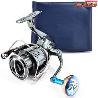 【シマノ】 22ステラ 4000XG リブレEP37カスタムハンドルノブ ファイヤー/ブルー装着 SHIMANO STELLA