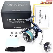 【シマノ】 21ツインパワー SW6000HG 未使用PEライン シマノオシアジガーMX4 2.5号300m装着 SHIMANO TWINPOWER