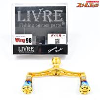 【リブレxスクイッドマニア】 マッドクロウ ウイング 98 fフォルテノブ ファイヤー/ゴールド装着 LIVRExSQUIDMANIA MADCROW CRANK K_060