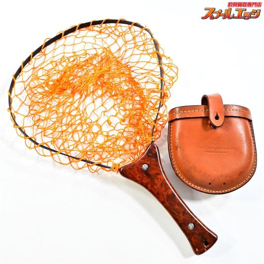 【アングロ&カンパニー】 フォールディング ランディングスプリングネット ネット外径33cmx28cm 花梨 レザーケース付 初期モデル Anglo&company K_060