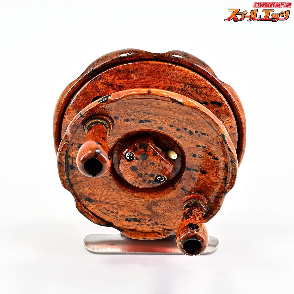 つるや釣具】 木製落とし込みヘチリール チヌタイコリール