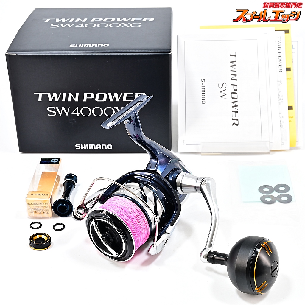 シマノ】 21ツインパワー SW4000XG 19ステラ45mm純正ハンドル