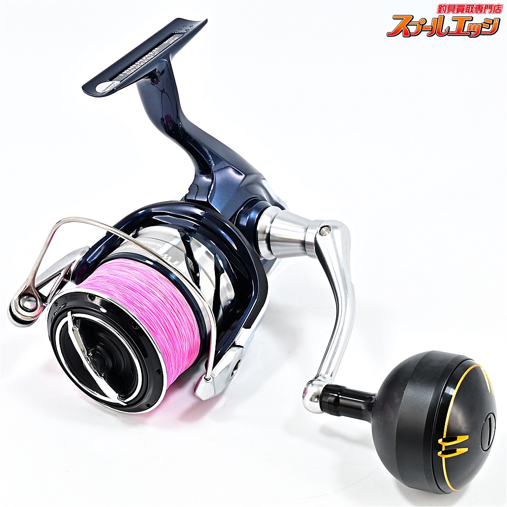 シマノ 21ツインパワーSW4000XG リールスタンド(新品)付き 美品！！ シマノ】 21ツインパワー SW4000XG 19ステラ45mm純正ハンドル