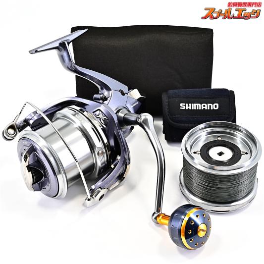 【シマノ】 13パワーエアロ スピンパワー 太糸仕様 夢屋アルミラウンド型パワーハンドルノブM/39mm装着 SHIMANO POWER EARO SPIN PIWER