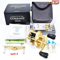【シマノ】 14カルカッタ コンクエスト 201 ハイテン88mmベイトキャスティングハンドル装着 SHIMANO CALCUTTA CONQUEST