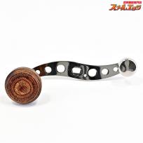 【櫻井漁具】 サクラ S字ウッドパワーハンドル 取付幅内径8mmx5mm ダイワ/アブ用 SAKURA WOOD POWER-HANDLE