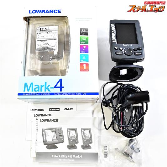 【ローランス】 マーク4 振動子&マイクロSDカード&電源コード付 魚群探知機 魚探 LOWRANCE MARK-IV 魚探 K_060