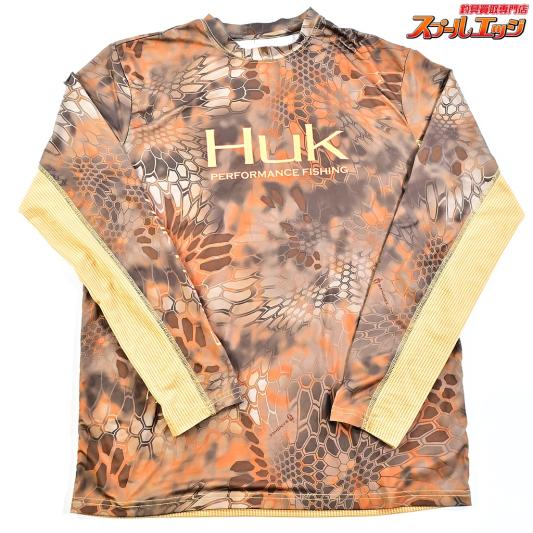 【ハック】 Huk Performance Fishing Camo Long Sleeve ブラウン サイズS K_060