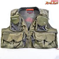 【シムス】 ガイドベスト サイズL グリーンカモ フライフィッシング 渓流ルアー SIMMS K_100
