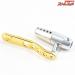 【CCM】 パワーハンドル 105mm ハンドルノブ長9mm ゴールド&シルバー 取付穴径8mmx8mm シマノタリカII&ジガーLD用 CCM POWER HANDLE