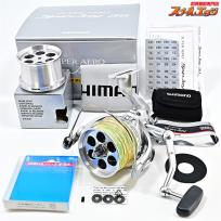 【シマノ】 スーパーエアロ スピンジョイ 35 標準仕様 3号/5号スプール付 未使用PEライン投げ糸 テーパー力糸0.8-6号213m装着 SHIMANO SUPER AERO SpinJoy