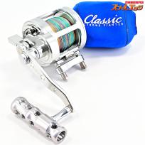 【ミヒロ精機xサイトウ精機x剛樹】 ストロングファイター クラシック シルバー GM Gスプール内側幅50mm ミドルギア1:4 剛樹パワーハンドル110mm カーブ シルバー装着 MIHIROxSAITOxGOUKI STRONG FIGHTER CLASSIC