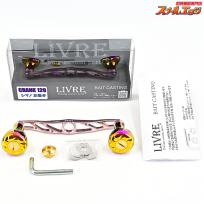 【リブレxスクイッドマニア】 マッドクロウ クランク 120 ピンク EF30ノブ ピンク/オーロラ装着 シマノ左用センターナット付 LIVRExSQUIDMANIA MAD CROW CRANK