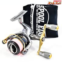 【シマノ】 16ヴァンキッシュ C2000HGS IOSファクトリーラインローラー&ドラグシステム&ドライブ 75mmダブルハンドル ガンメタル装着 SHIMANO Vanquish